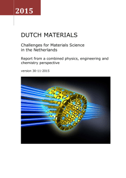 Dutch Materials: Challenges for Materials Science in the Netherlands