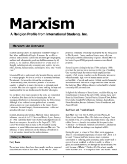 Marxism religion profile - International Students, Inc.