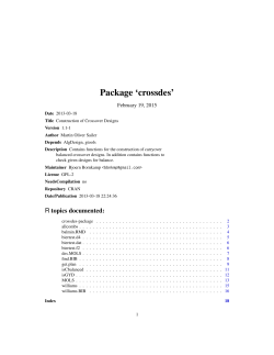 Package `crossdes`
