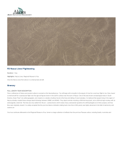 FD Nazca Lines Flightseeing Itinerary