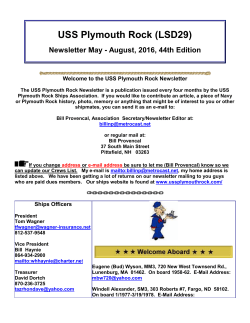 Newsletter #44 - USS Plymouth Rock