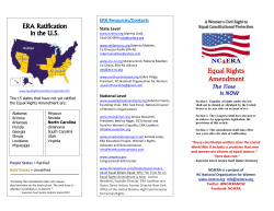 Equal Rights Amendment ERA Ratification in the U.S.