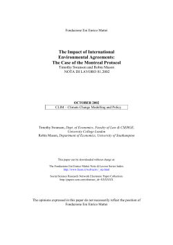 The Impact of International Environmental