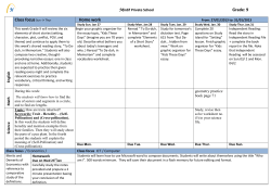 Grade: 9 Class focus Sun &rarr; Thur Home work