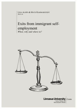 Exits from immigrant self- employment