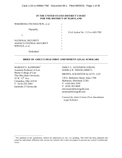 Brief of Amici Curiae First Amendment Legal Scholars