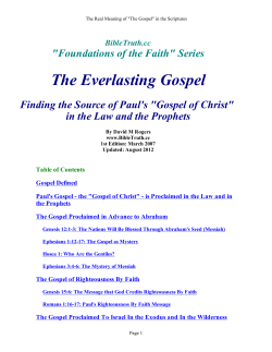 The Real Meaning of "The Gospel