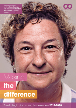 Making the Difference - Homeless Link 5 year strategy