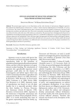 Introduction Apomixis occurs in many wild species but is not found in