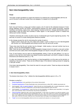 Item interchangeability rules