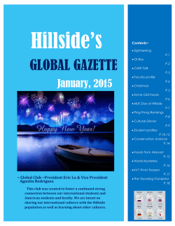 Global Gazette - Hillside School