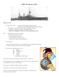 (1)Treaty of Versailles - Mr. Butler
