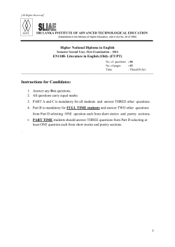 Instructions for Candidates