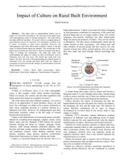 Impact of Culture on Rural Built Environment