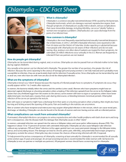 Chlamydia &ndash; CDC Fact Sheet
