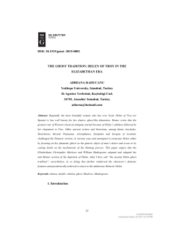 The Ghost Tradition: Helen Of Troy In The Elizabethan Era
