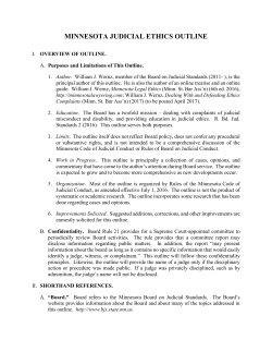 minnesota judicial ethics outline