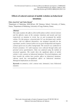 Effects of colored contrast of mobile websites on