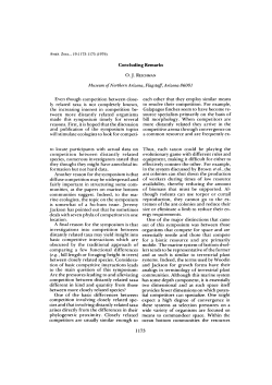 Concluding Remarks Even though competition between close