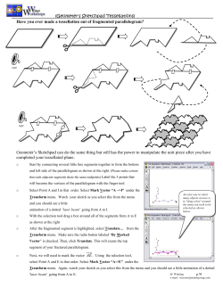 (Geometer`s Sketchpad Tessellations) Have you ever made a