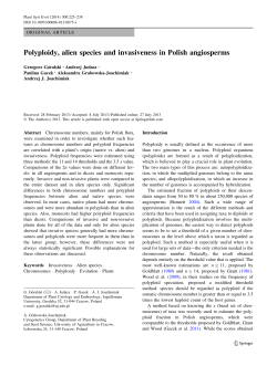 Polyploidy, alien species and invasiveness in Polish angiosperms