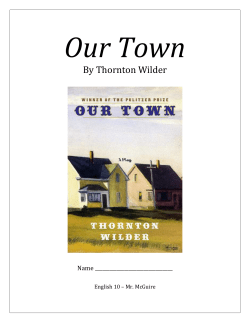 Our Town Student Study Guide