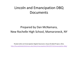 Lincoln and Emancipation DBQ Documents