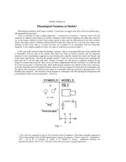 Phonological Notations as Models