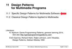 11 Design Patterns for Multimedia Programs