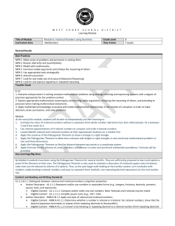 Irrational Numbers using Geometry Grade