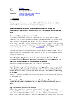 FOI-16-0307 - Travel Expenses