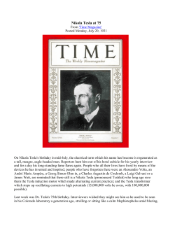 Nikola Tesla at 75 - Geoengineering Watch
