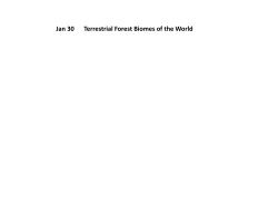Jan 30 Terrestrial Forest Biomes of the World