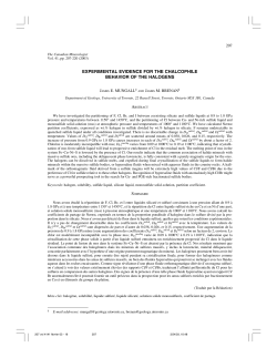 experimental evidence for the chalcophile behavior of the halogens