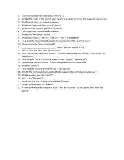 1. Give two examples of alliteration in lines 1 &ndash; 6. 2. What is the