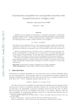 Concentration inequalities for non-Lipschitz functions with bounded