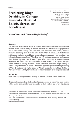 Predicting Binge Drinking in College Students