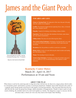 James and the Giant Peach - StageOne