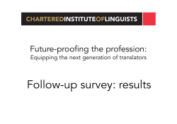 Survey results - Chartered Institute of Linguists