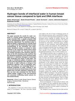 Hydrogen bonds of interfacial water in human breast cancer tissue