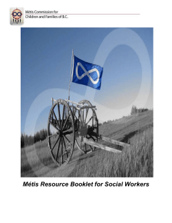 M&eacute;tis Resource Booklet for Social Workers