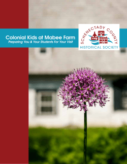 Colonial Kids Pre/Post Visit Packet