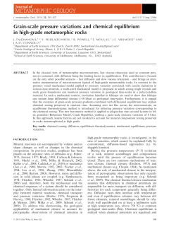 Grain-scale pressure variations and chemical equilibrium in high
