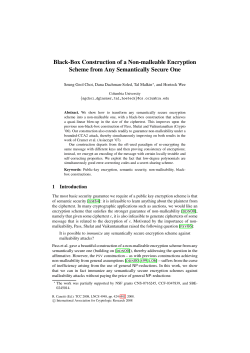 Black-Box Construction of a Non-malleable