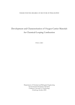 Development and Characterisation of Oxygen