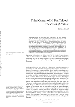 Third Census of H. Fox Talbot`s The Pencil of Nature