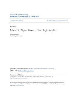 Material Object Project: The Hagia Sophia