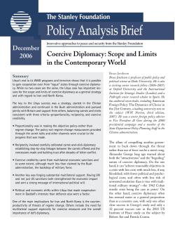 Coercive Diplomacy - The Stanley Foundation