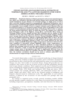 oxygen isotope and paleobotanical estimates of temperature and