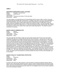 The Guild of the Damned Spell Repository – Level Four